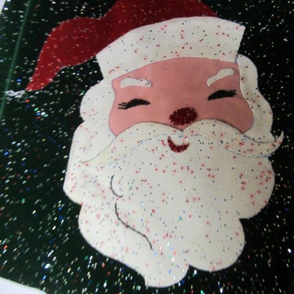 CHRISTMAS DECOR SET OF 5, STOCKINGS/TABLECLOTH/CHEER BAG/TREE SKIRT 70'S-90'S - Picture 6 of 10